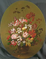 Bloemen in een glazen vaas